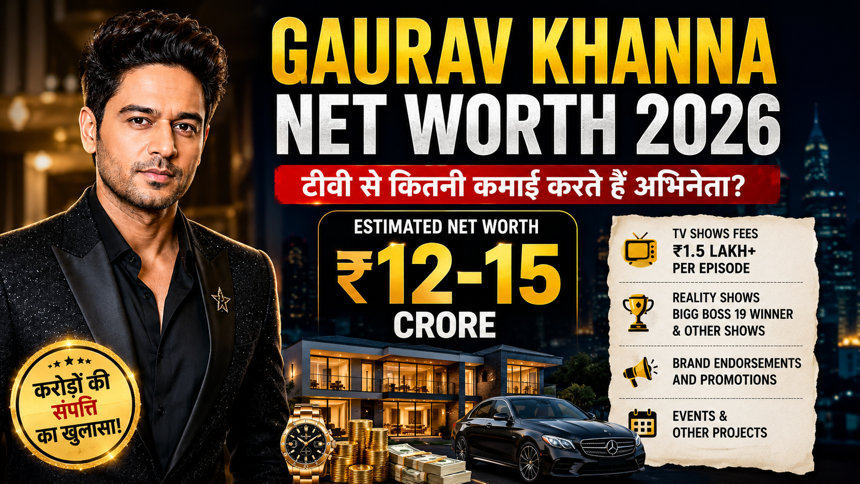 Gaurav Khanna Net Worth 2026